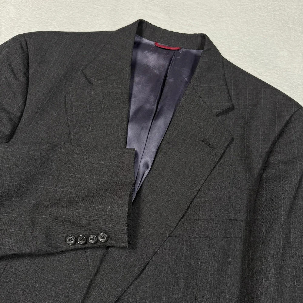 Jos. A. Bank Executive Collection Blazer Mens Charcoal Pinstripe 2 Button Jacket